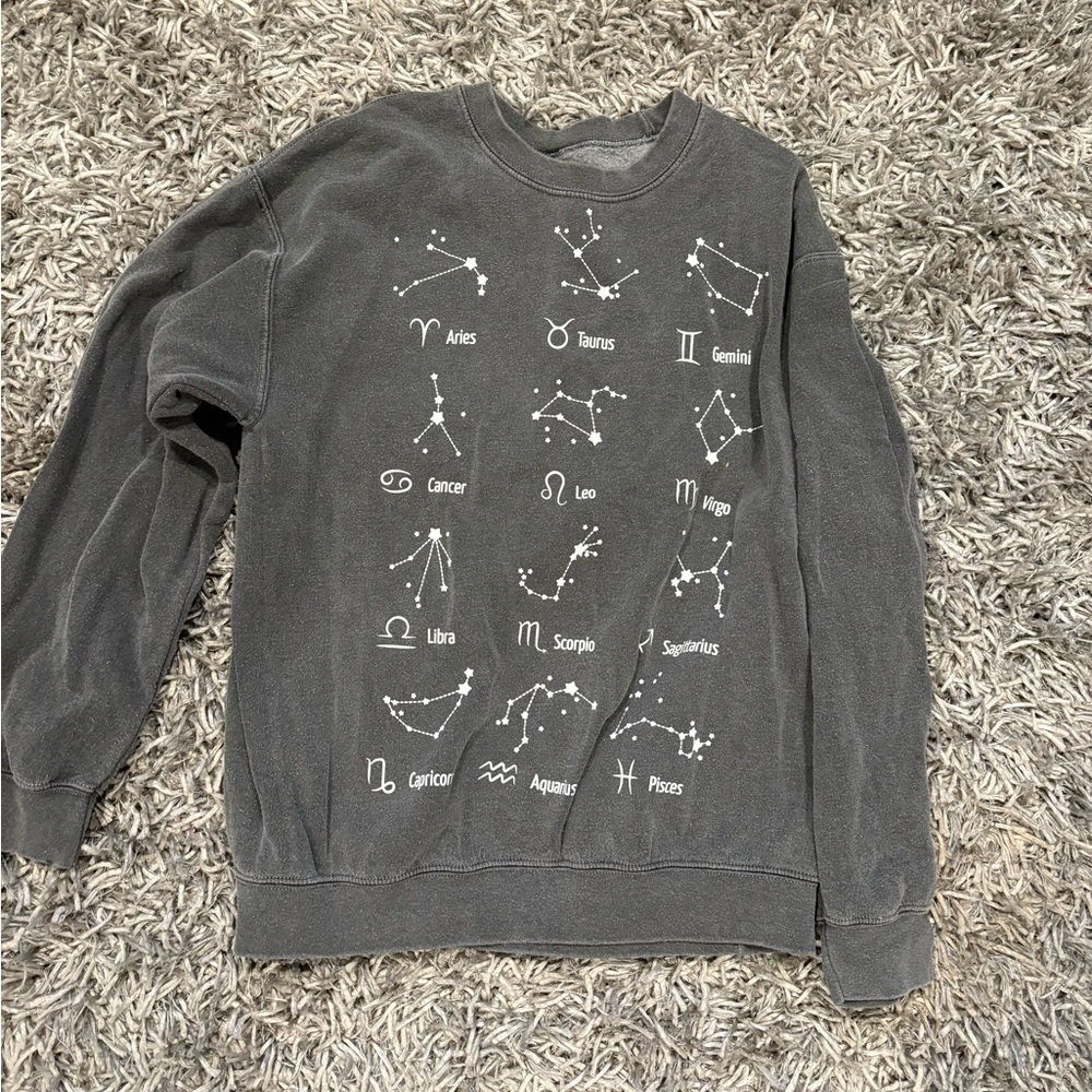 Zodiac Constellation Gray Sweatshirt